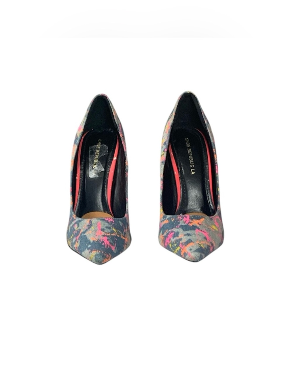 Shoe Republic LA Denim Paint Splatter Pumps